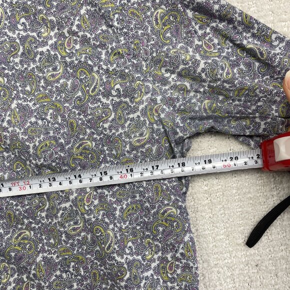 Koike Barcelona Men M Psychedelic Paisley AOP Button Down Shirt Elbow Patch - Picture 8 of 16